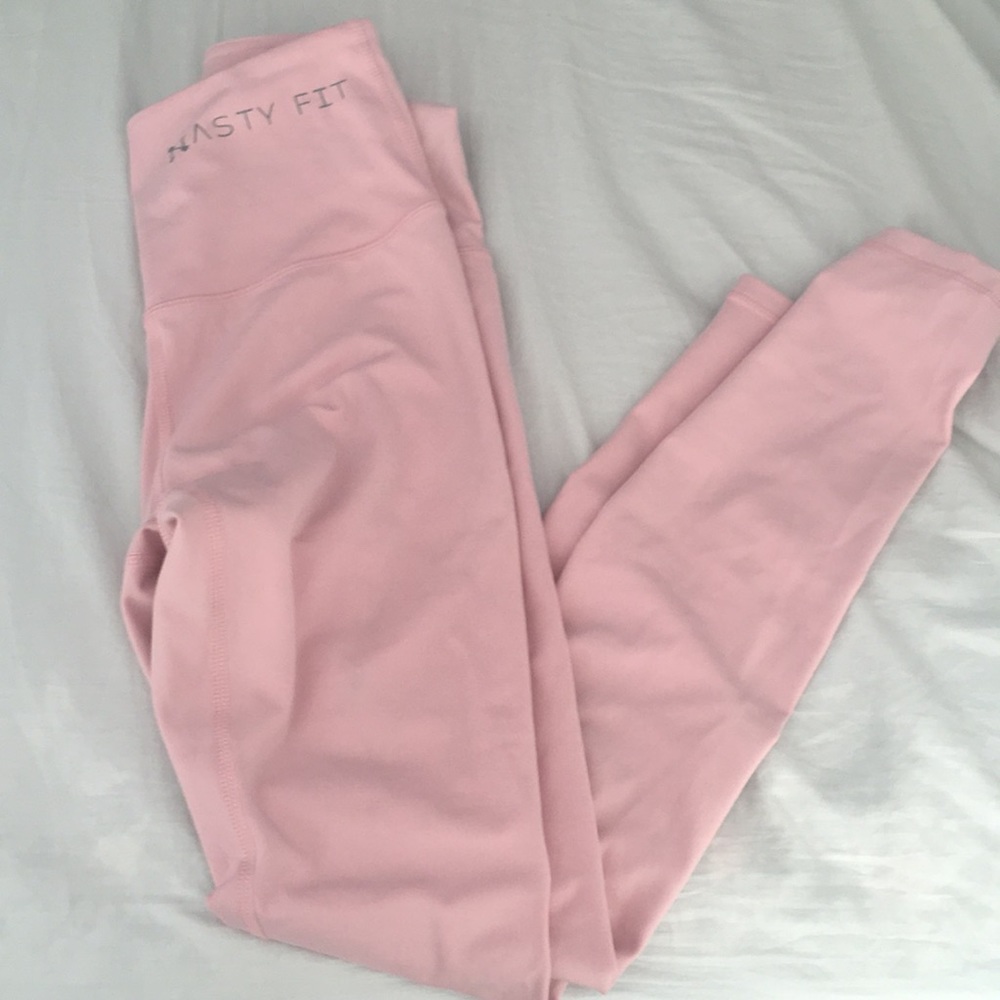 NastyFit High-Waisted Leggings - BABY PINK XS